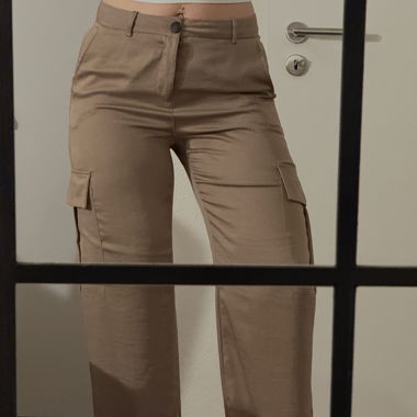 ZARA Cargo Hose beige Grösse L