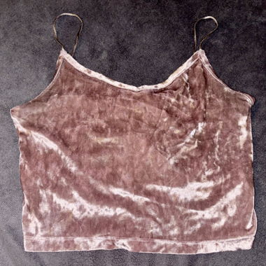 Trägertop, Crop Top, Rosa, Samtoptik