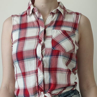 karierte Bluse rot-weiss