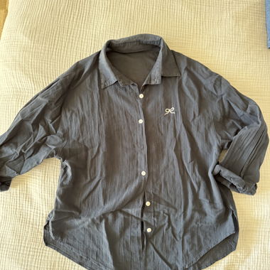 Navy Blue Button-Up Shirt