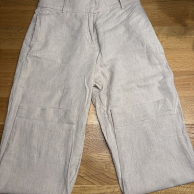 Beige Fabric Trousers