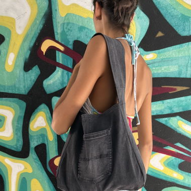 handmade bag made from recycled materials