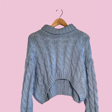 Cropped Strick-Pullover 