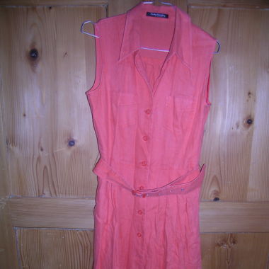 Leinenkleid orange 38