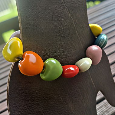Bracelet en céramique multicolore