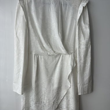 White Jacquard dress Nasty Gal vintage bride