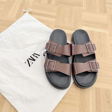 ZARA Sandalen braun/schwarz