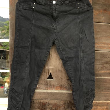 Schwarze Capri-Jeans Vintage