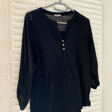 Black lace blouse