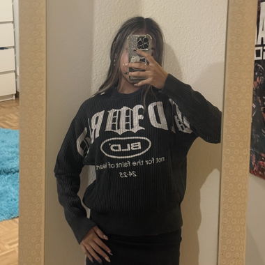 Pull noir Oversize