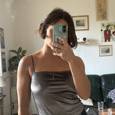 Body topshop satiné argenté
