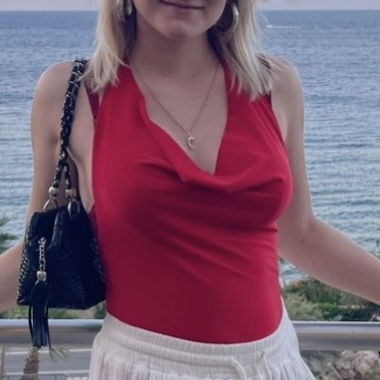 Top/Body rosso con scollo halter carino
