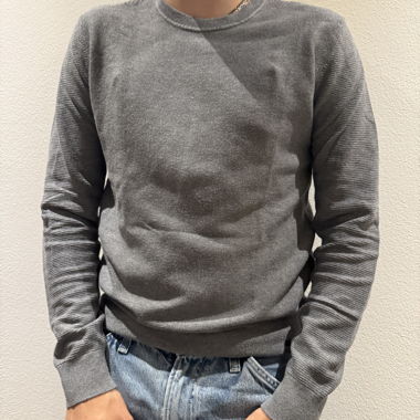 Maglione grigio a maniche lunghe