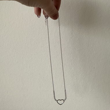 Silber-Herz-Collier