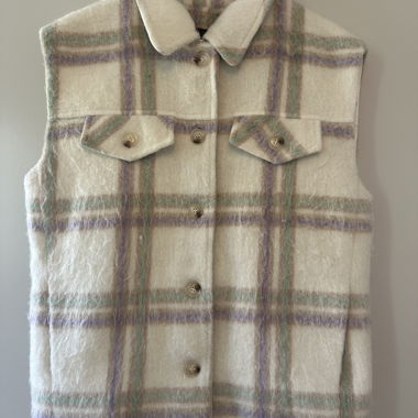 Gilet di lana a quadri