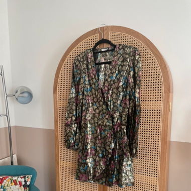 Robe fleur dorées Sandro