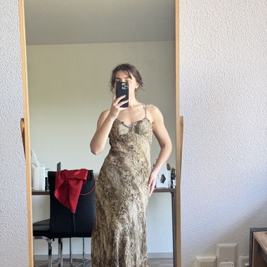 Gemusterte Slipdress