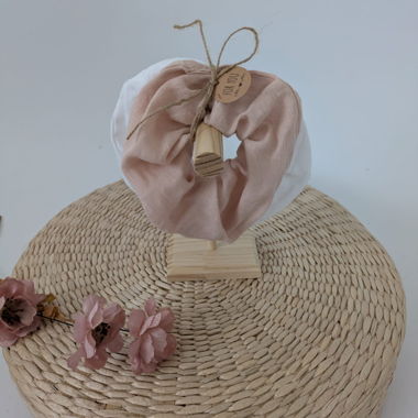 Scrunchies in lino – fatti a mano con materiale riciclato