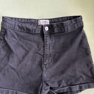 Black Denim Shorts
