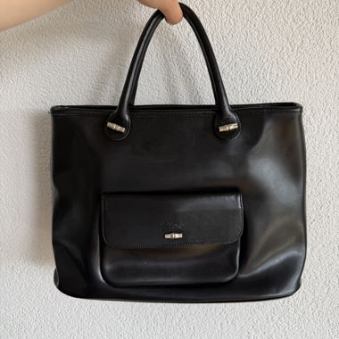 Black Longchamp Leather Bag