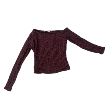 Top in maglia bordeaux