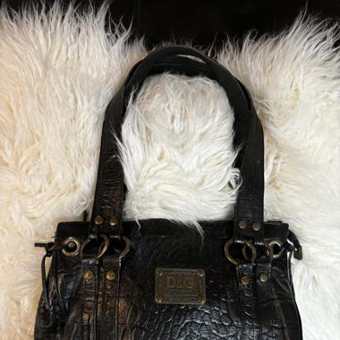 Vintage Black Leather Dolce & Gabanna Bag  