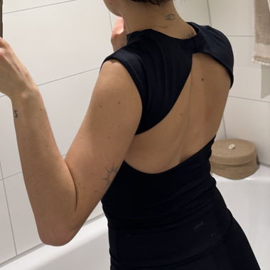 Black Top with Back Cutout