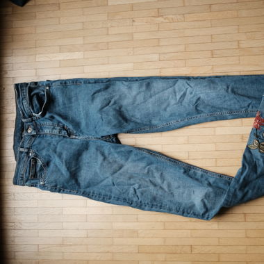 Topshop Skinny Jeans mit Blumenstickerei