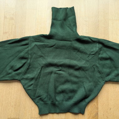 Pull court col roulé ZARA vert foncé