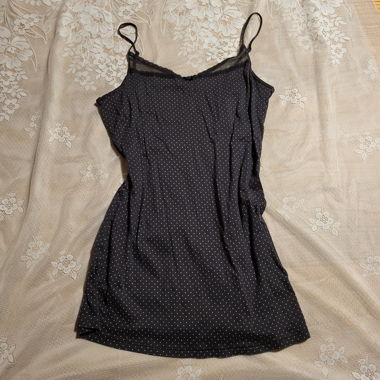 dotted grey dress