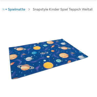 Tappeto da gioco per bambini Snapstyle Spazio