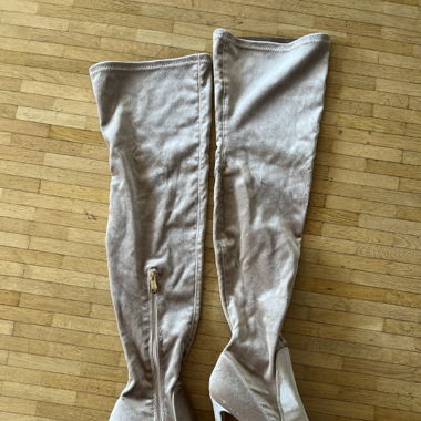 Overknee Stiefel in Samt-Optik, Grösse 39