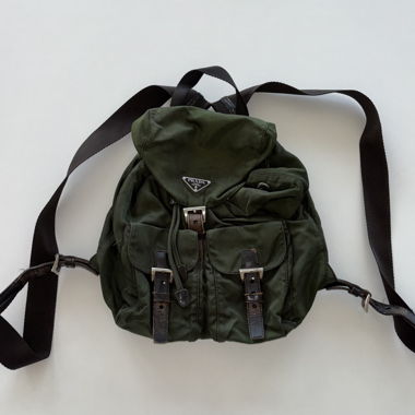 Zaino Prada in nylon verde
