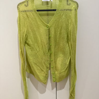 Weekday Knit Cardigan Neon Green