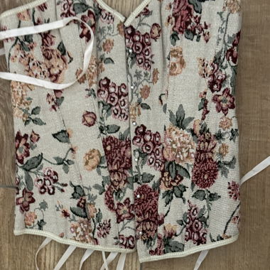 Blumen-Corsage mit Schnuerung