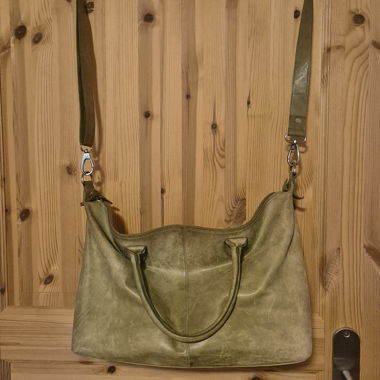 Green Leather Crossbody Bag