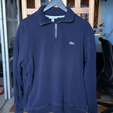 Felpa Lacoste blu navy half-zip taglia L