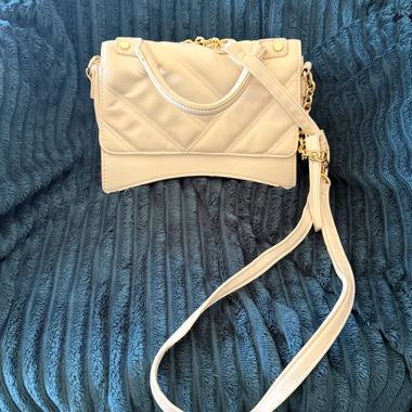 Sac bandoulière matelassé beige