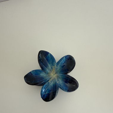 Blumen Haarklammer Blau