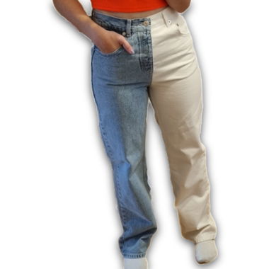 Zweifarbige Jeans