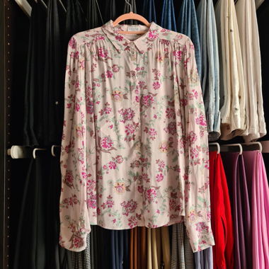 Claudie Pierlot Blouse Light Pink Floral