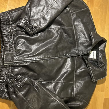 Giacca in pelle marrone