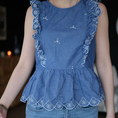 VILA, Bluse, blau, Grösse 38