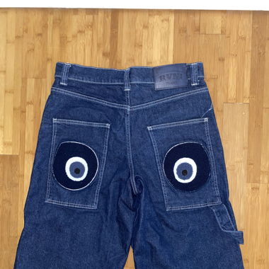 RAVANI Berlin Jeans Shorts Seltenes Design, baggy