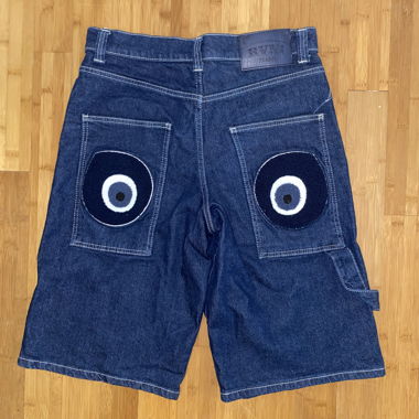 RAVANI Berlin Jeans Shorts Seltenes Design, baggy