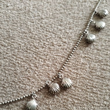 Silberkette Muscheln 