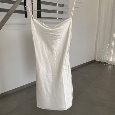 Satin white dress