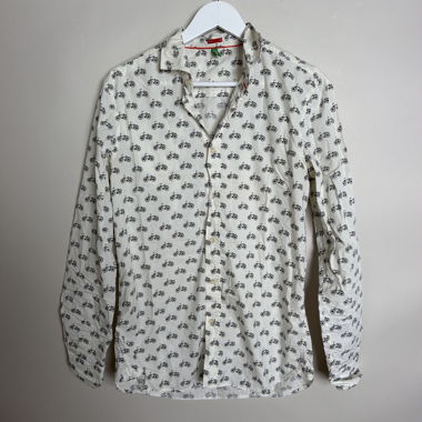Bike Print Button Shirt