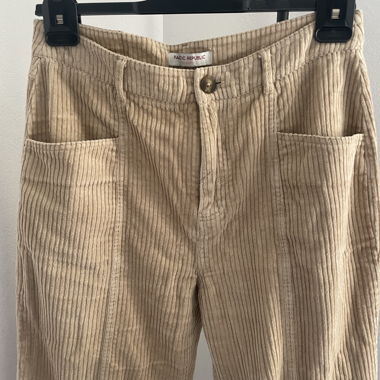 Pantalone in velluto a coste beige