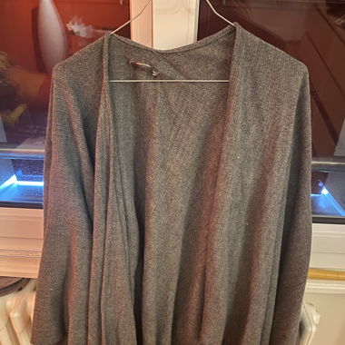 Gilet-poncho gris